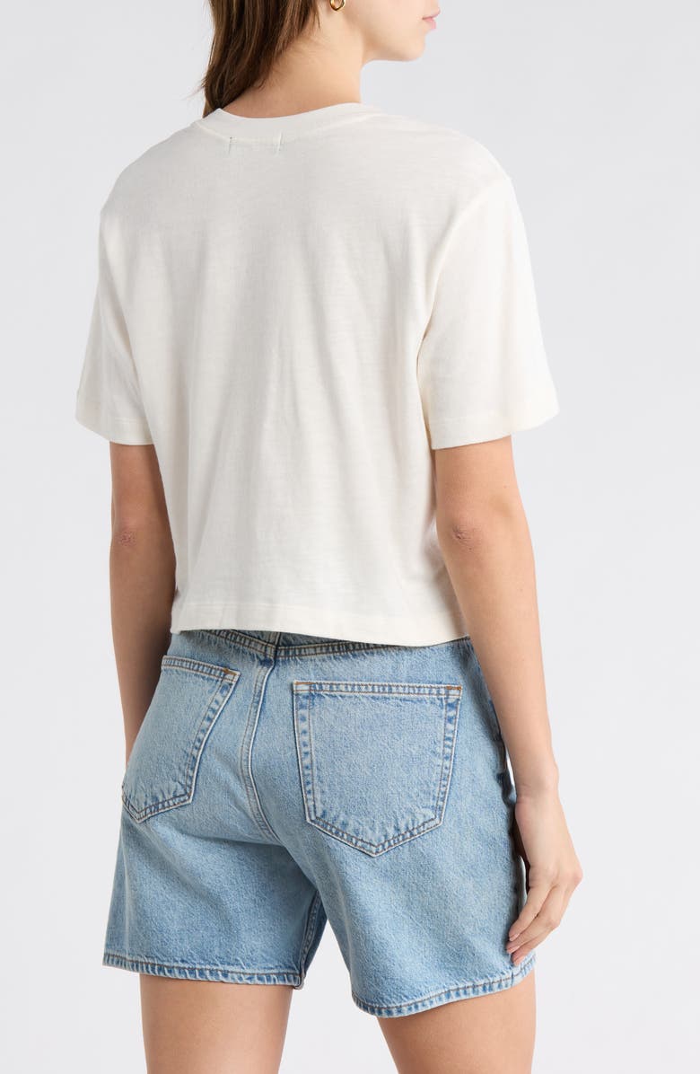 Junk Food Hot Lips Rainbow Crop Graphic T-Shirt, Alternate, color, White