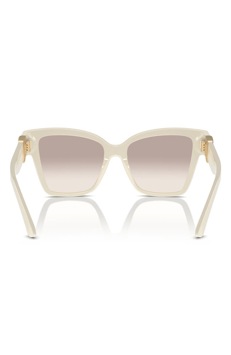 Dolce&Gabbana 54mm Gradient Square Sunglasses, Alternate, color, Cream