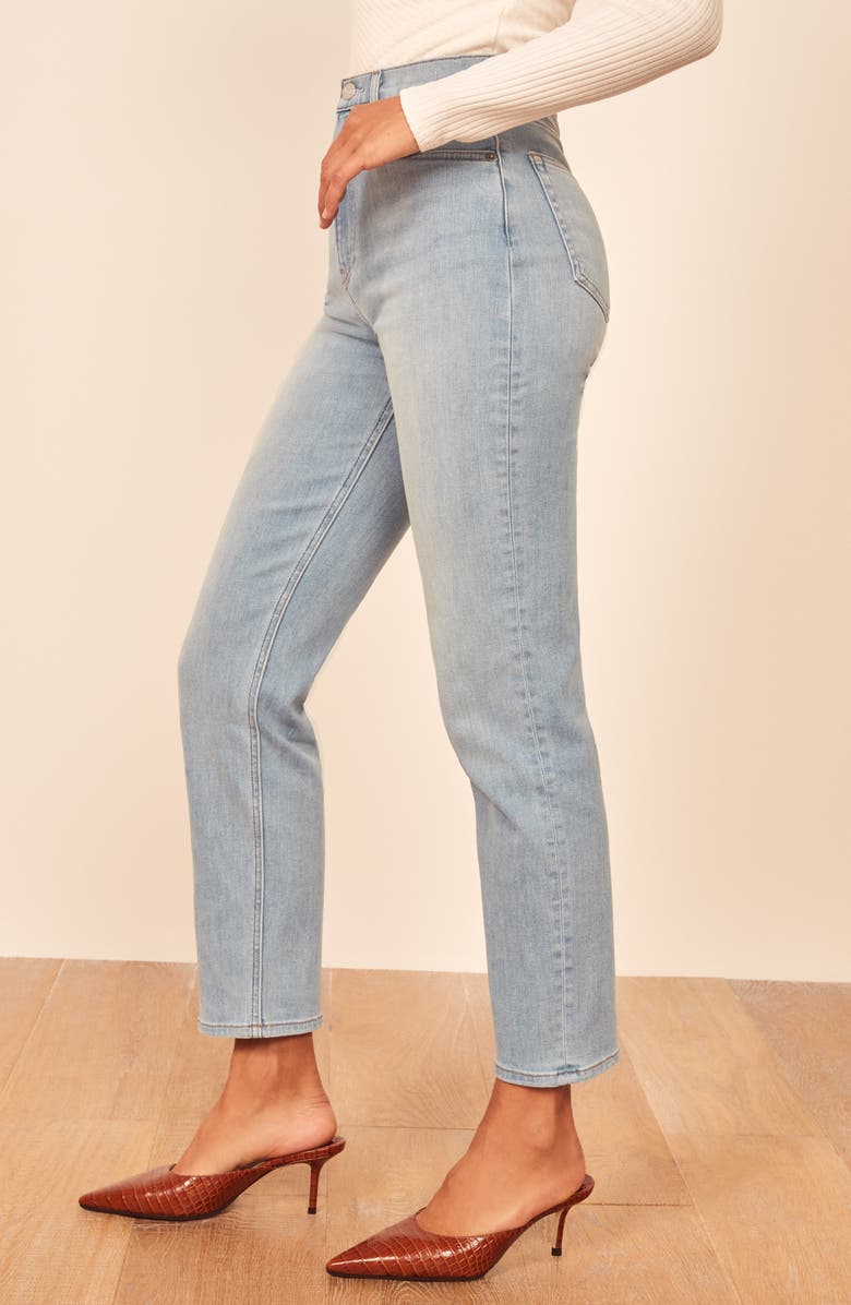 Reformation Claudia High Waist Relaxed Fit Organic Cotton Jeans, Alternate, color,