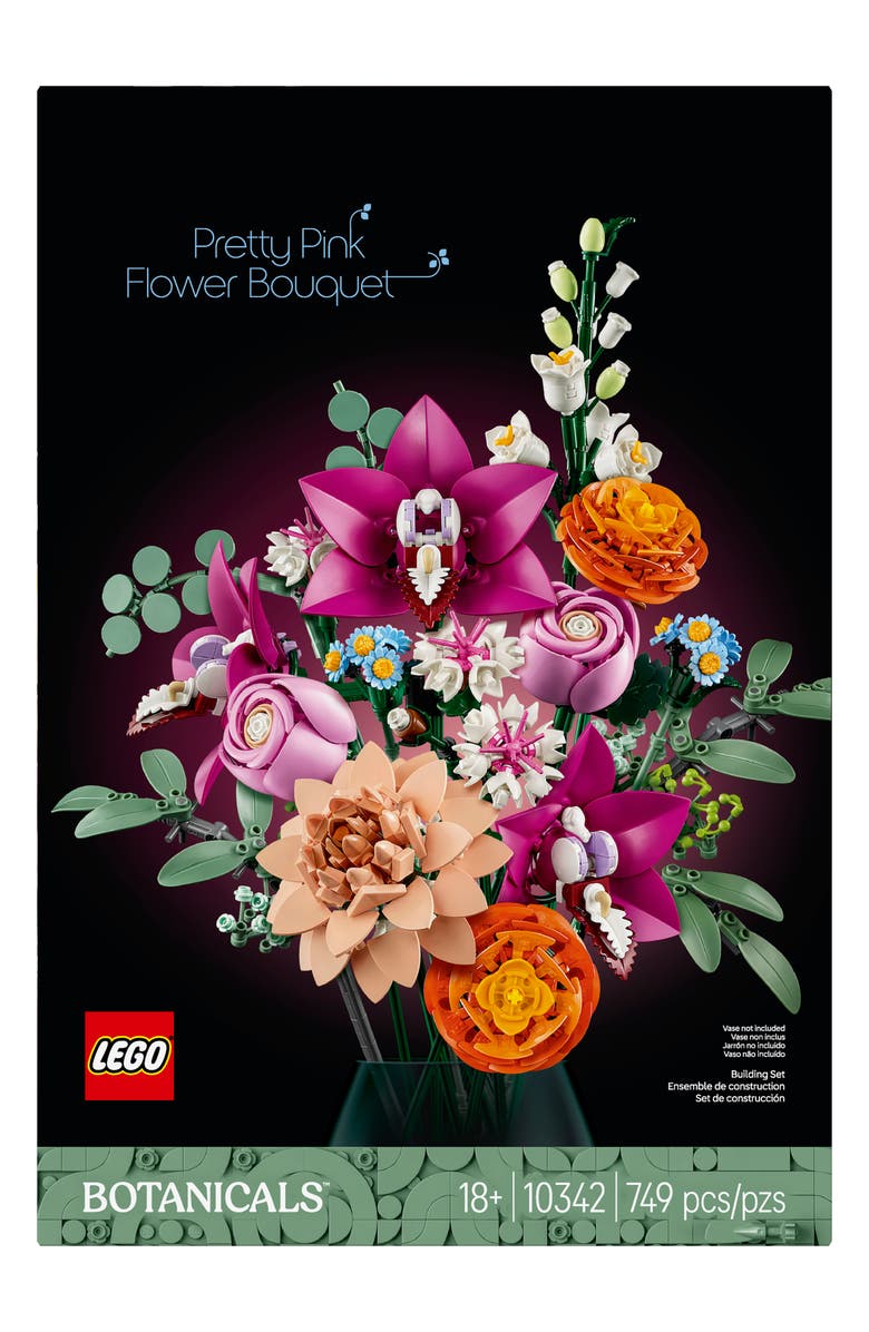 LEGO<sup>®</sup> 18+ Lego<sup>®</sup> Botanicals Pretty Pink Flower Bouquet - 10342, Main, color, Multi