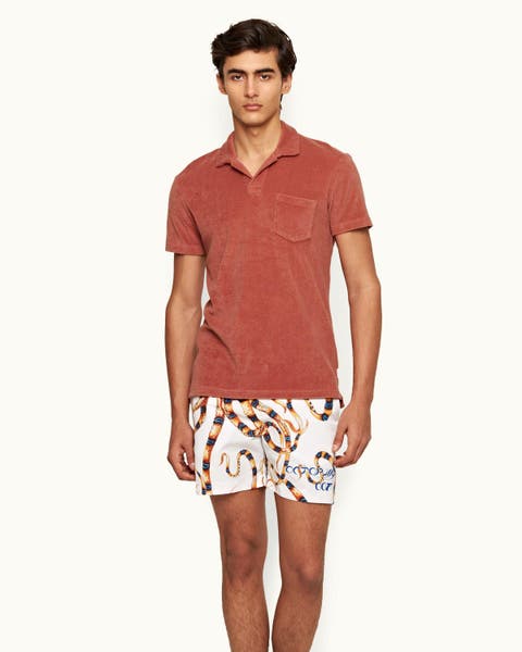 Terry Towelling Tailored-Fit Polo Shirt