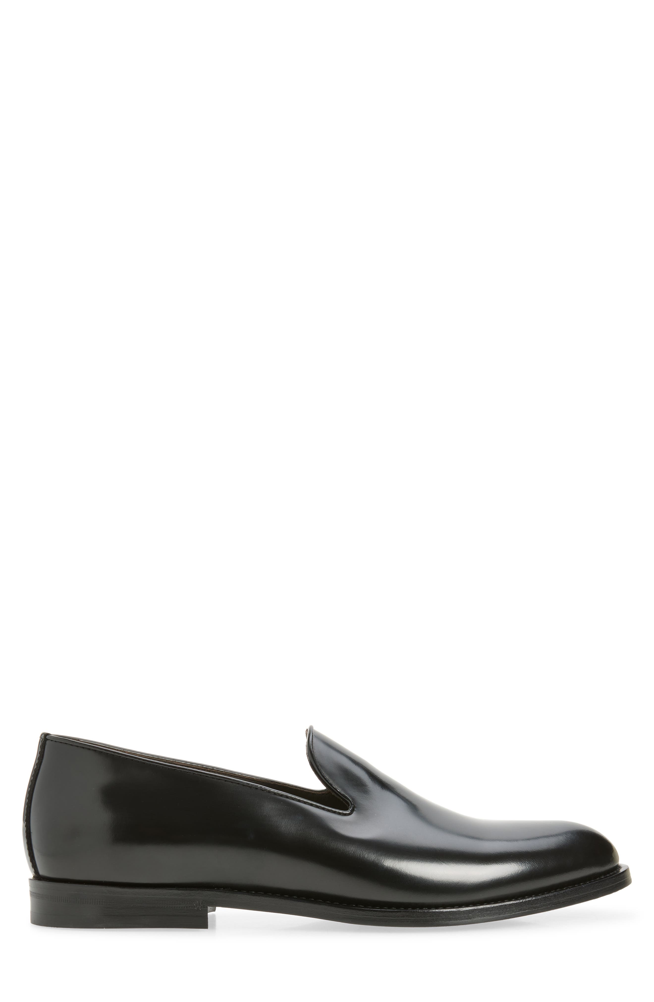 Leather Venetian Loafer, Alternate, color, C101 BLACK