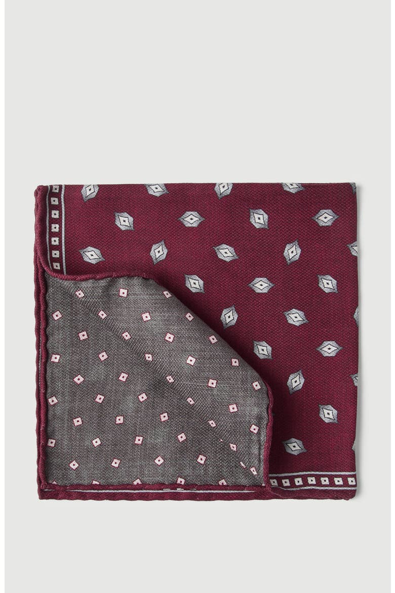 Pocket square with pattern, Alternate, color, Red
