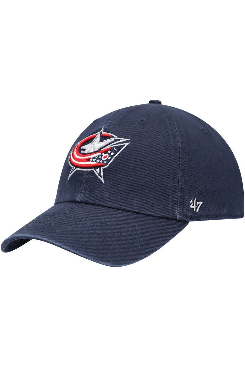 Men's '47 Navy Columbus Blue Jackets Team Clean Up Adjustable Hat, Main, color, Navy