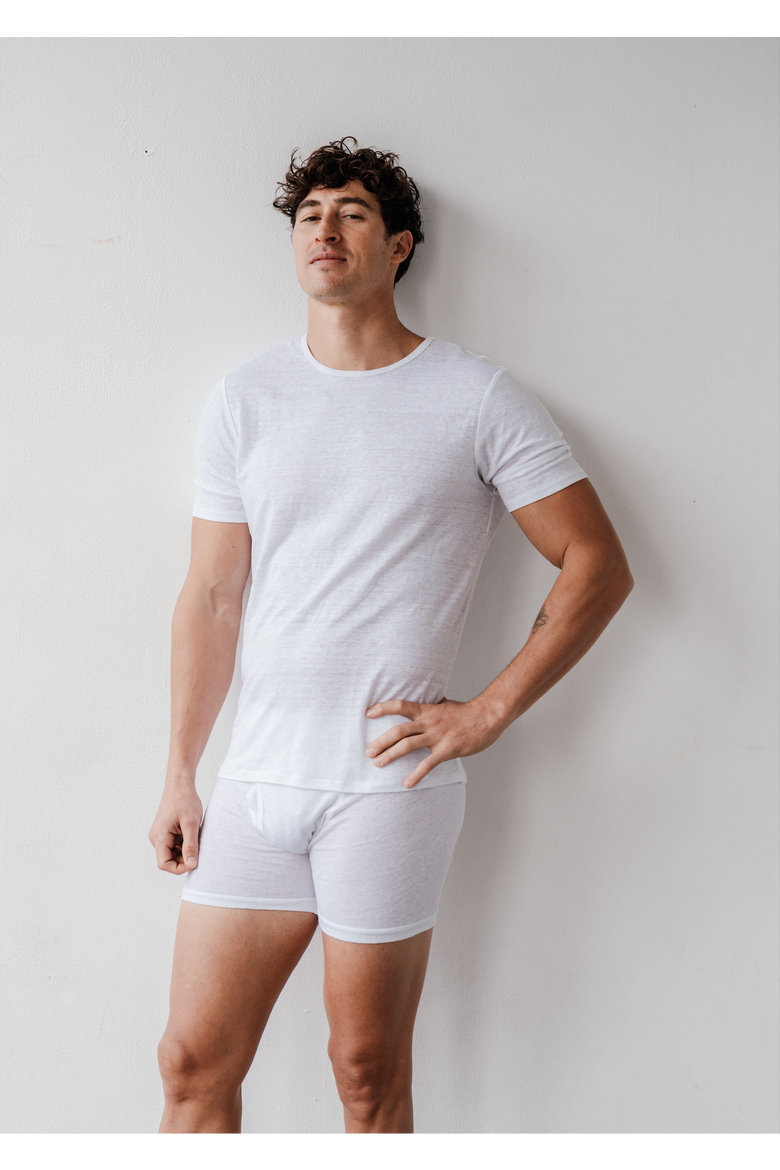100% Organic Linen T-shirt, Main, color, White