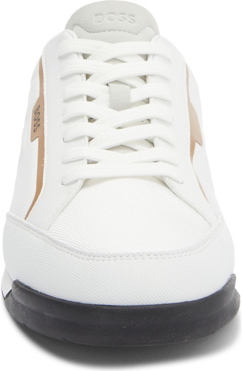 BOSS Low Top Sneaker, Alternate, color, White/ Brown