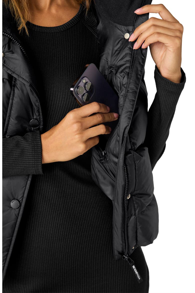 Big Cozy Puffer Vest, Alternate, color, BLACK
