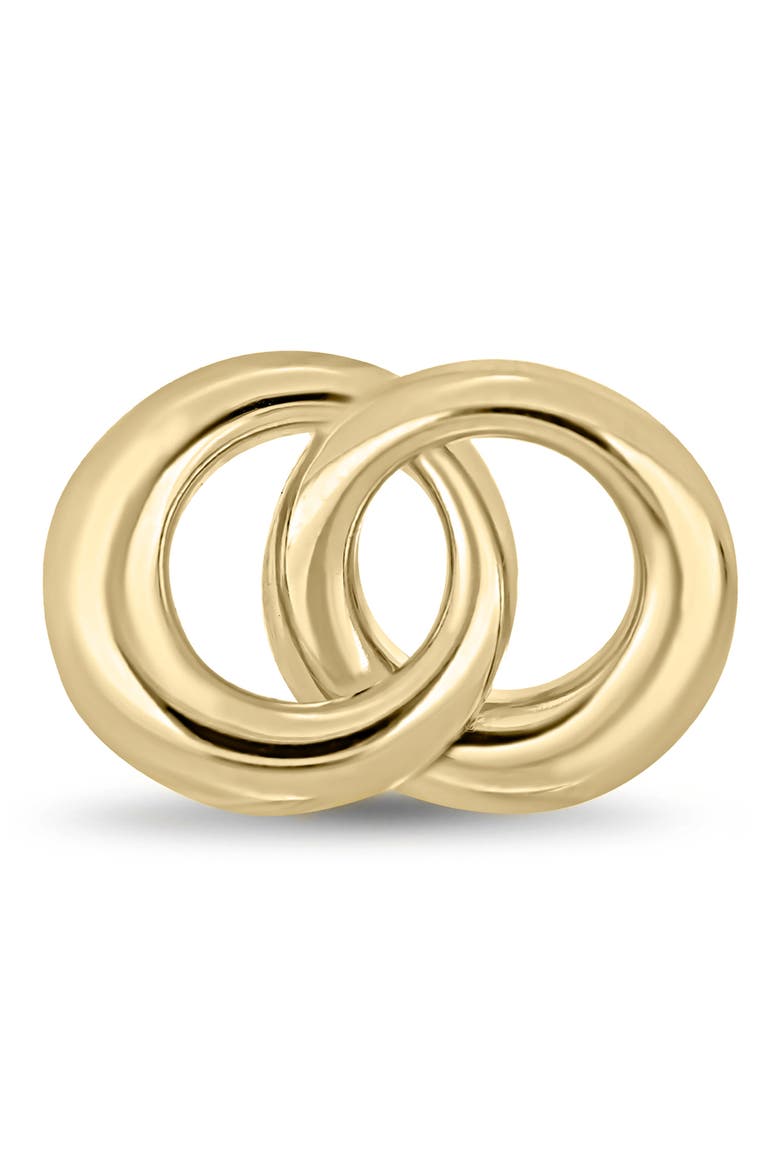 14k Gold Double Circle Stud Earrings, Alternate, color, 14K YELLOW GOLD