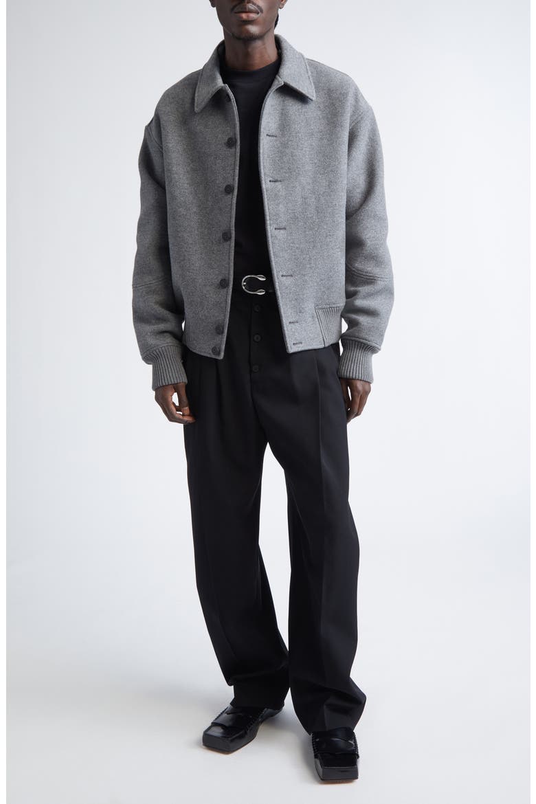 Le Feltro Bomber Jacket, Alternate, color, GREY