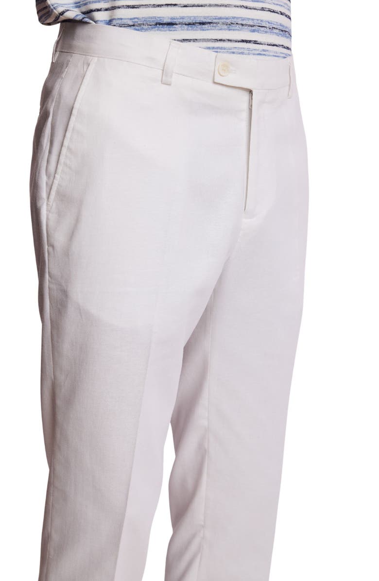 PAISLEY & GRAY Downing Slim Flat Front Linen Blend Dress Pants, Alternate, color, 