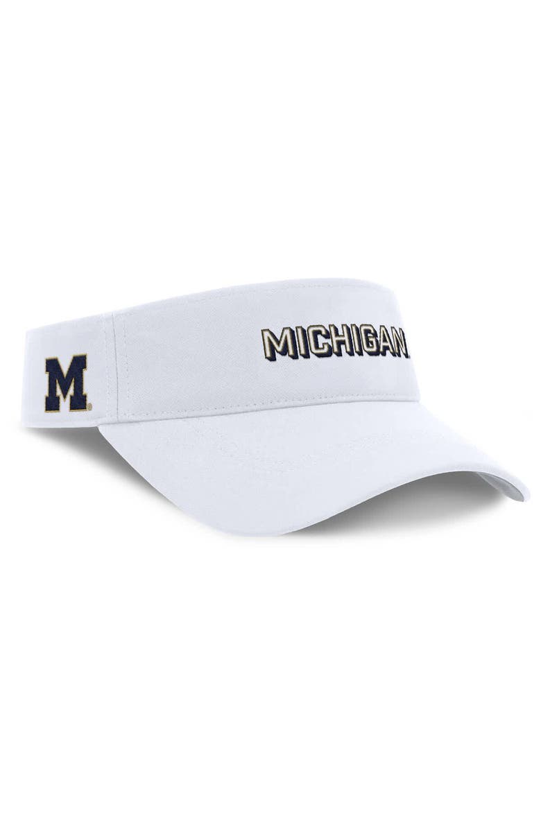 Jordan Brand Men's Jordan Brand White Michigan Wolverines 2025 On-Field Gameday Performance Ace Adjustable Visor, Alternate, color, White