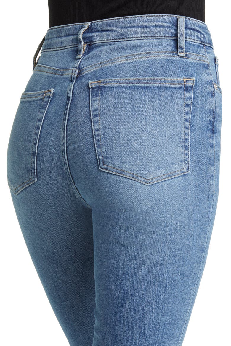 Super High Waist Mini Bootcut Jeans, Alternate, color, LUCERNE