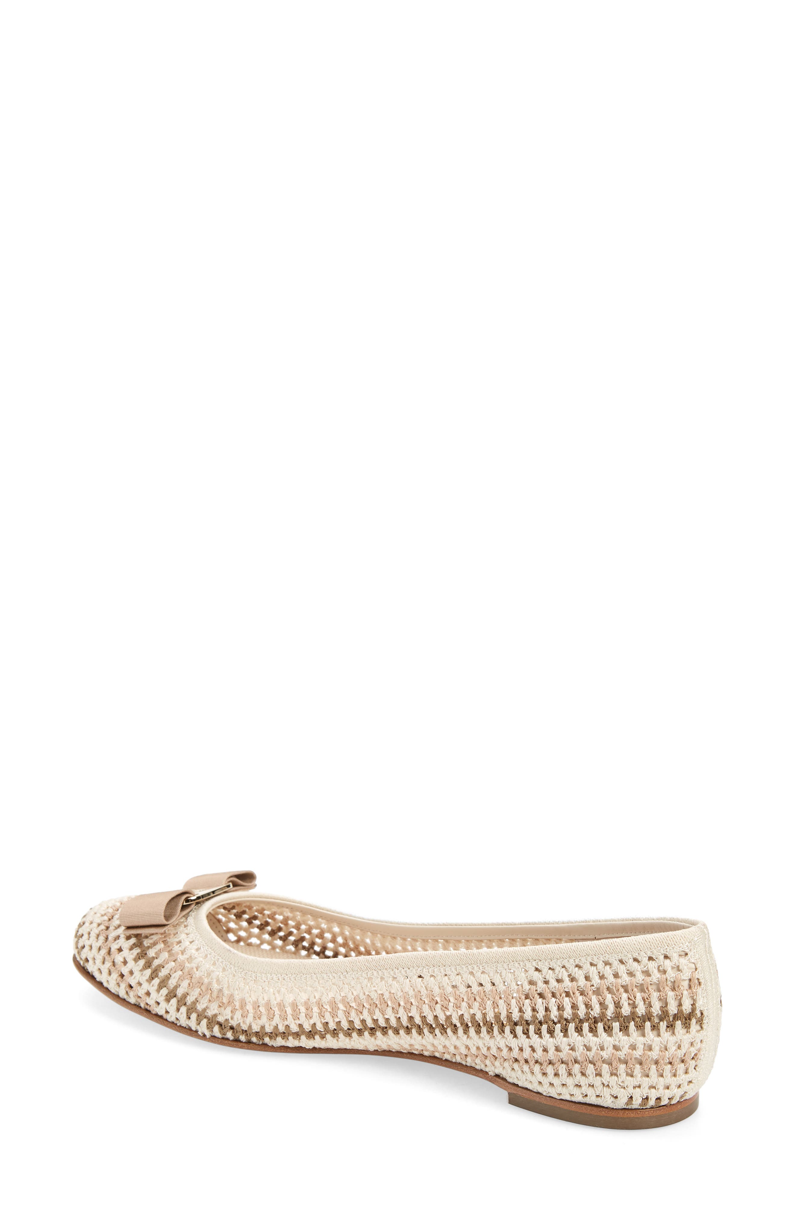FERRAGAMO Varina Bow Crochet Flat, Alternate, color, 