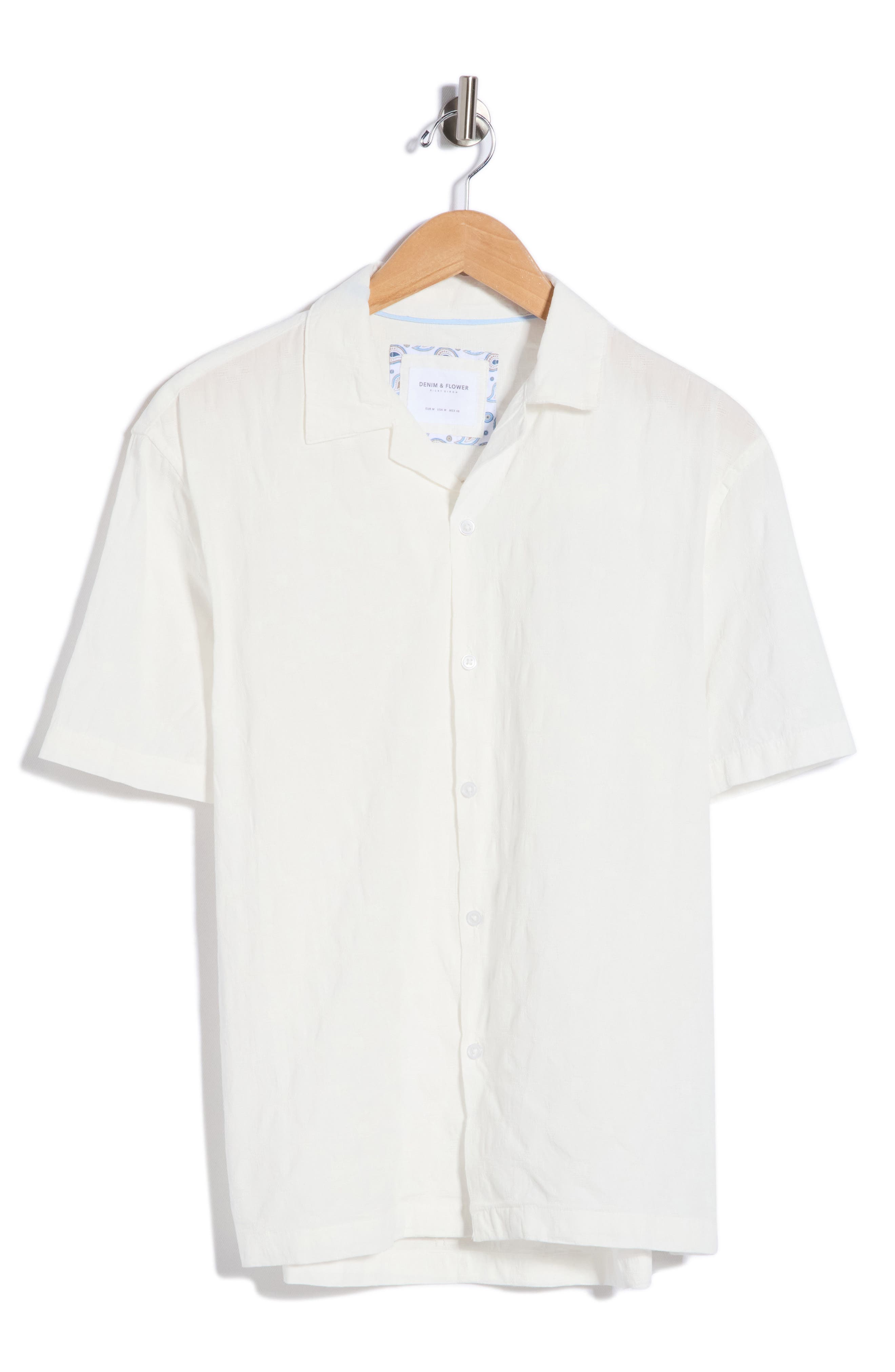DENIM AND FLOWER Embroidered Camp Shirt