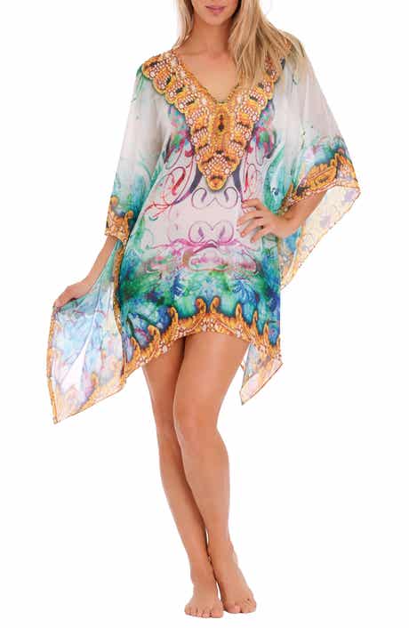 RANEES Filigree Print Poncho