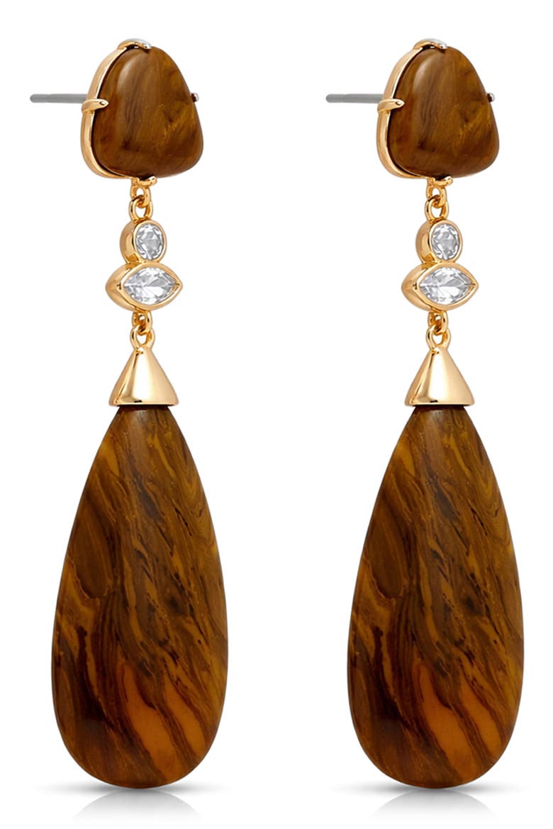 Tiger's Eye Solstice Drop Earrings, Alternate, color, TIGERS EYE
