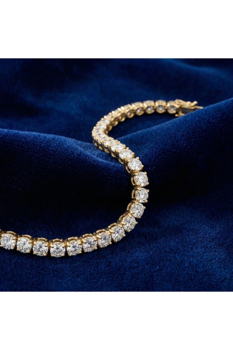 7Ct TW Round Lab Grown Diamond Women's Tennis Bracelet 14K Yellow Gold 7", Alternate, color, 14k Yellow Gold