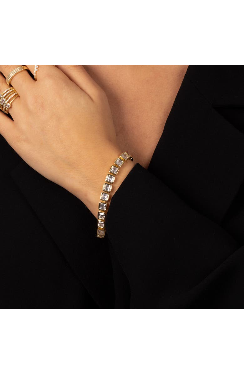 BY ADINA EDEN CZ Princess Cut Bezel Tennis Bracelet, Alternate, color, 