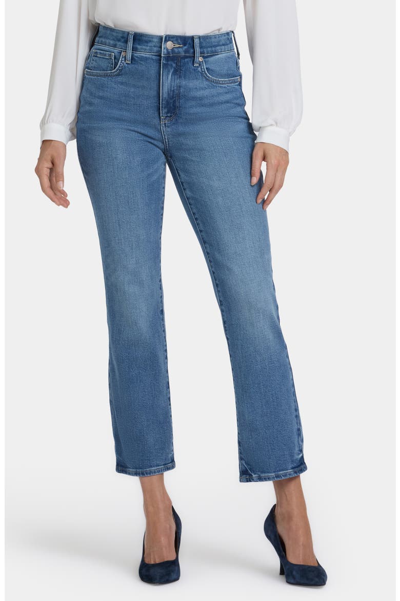 Marilyn High Waist Ankle Straight Leg Jeans, Main, color, BASTILLE SEA