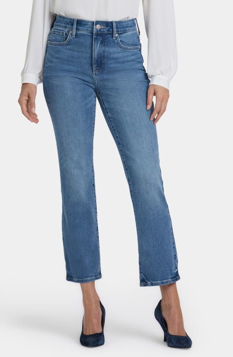 Marilyn High Waist Ankle Straight Leg Jeans (Regular & Petite)