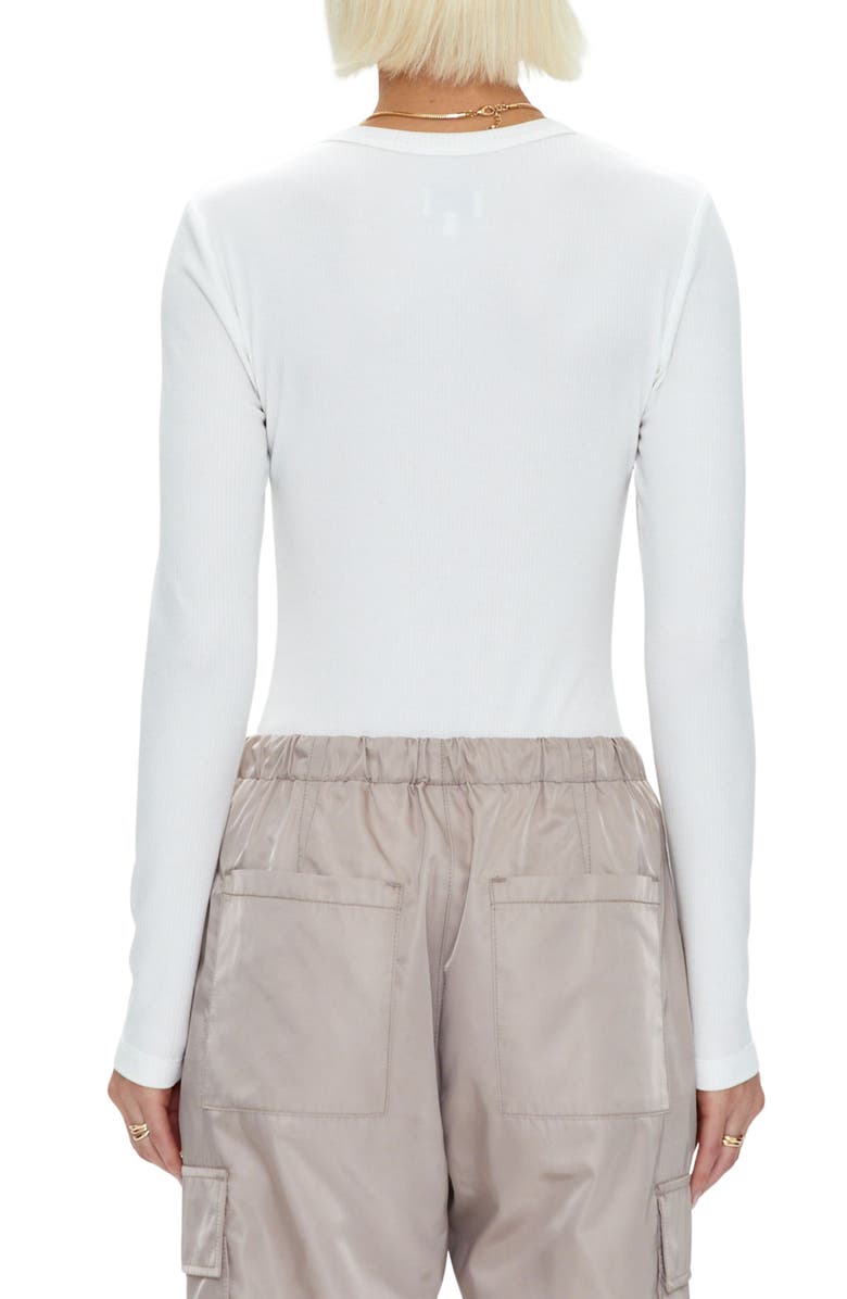 Pistola Bailey Long Sleeve Bodysuit, Alternate, color, Le Blanc