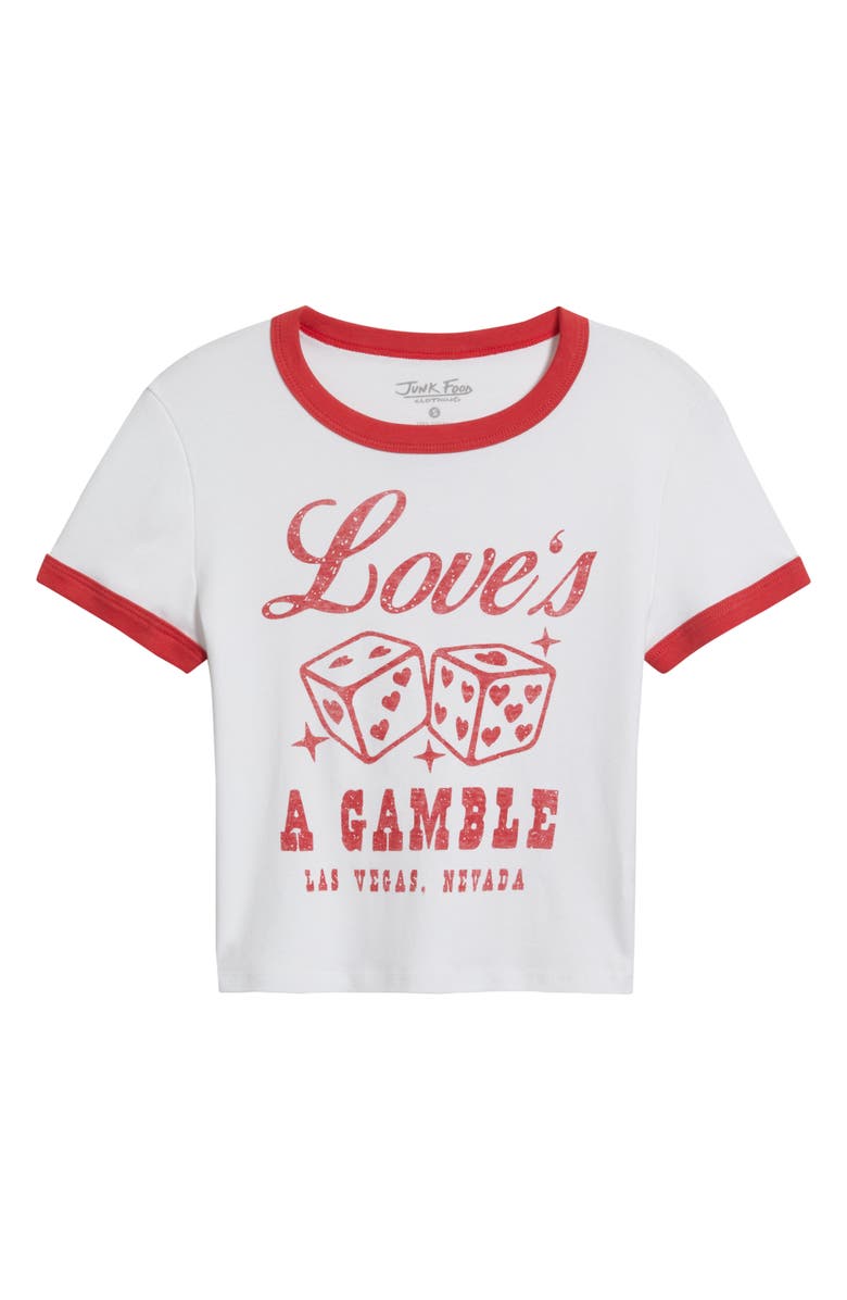 Junk Food Love
s a Gamble Crop Graphic T-Shirt, Alternate, color, Red/ White