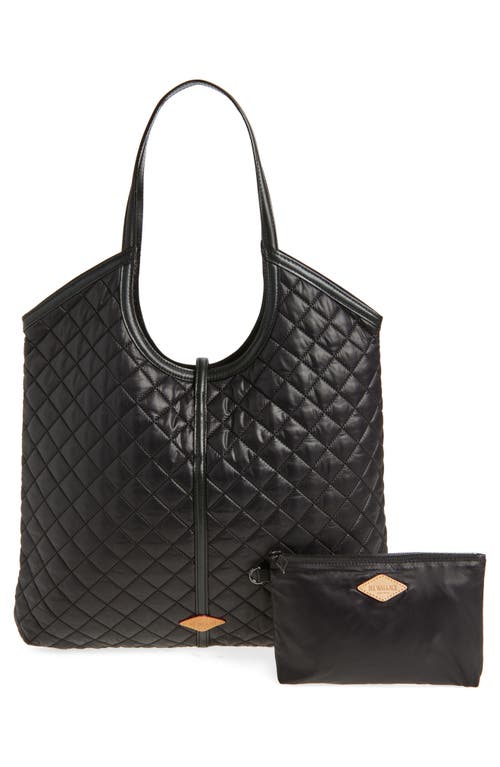 Mz Wallace Large Astor Quilted Nylon Tote In Black