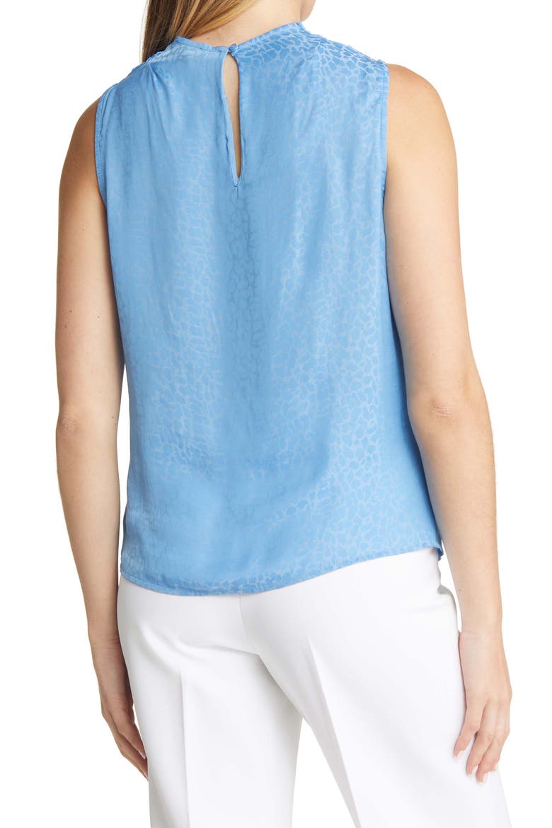 Women's Drape Mock Neck Sleeveless Blouse, Alternate, color, BLUE LAKE