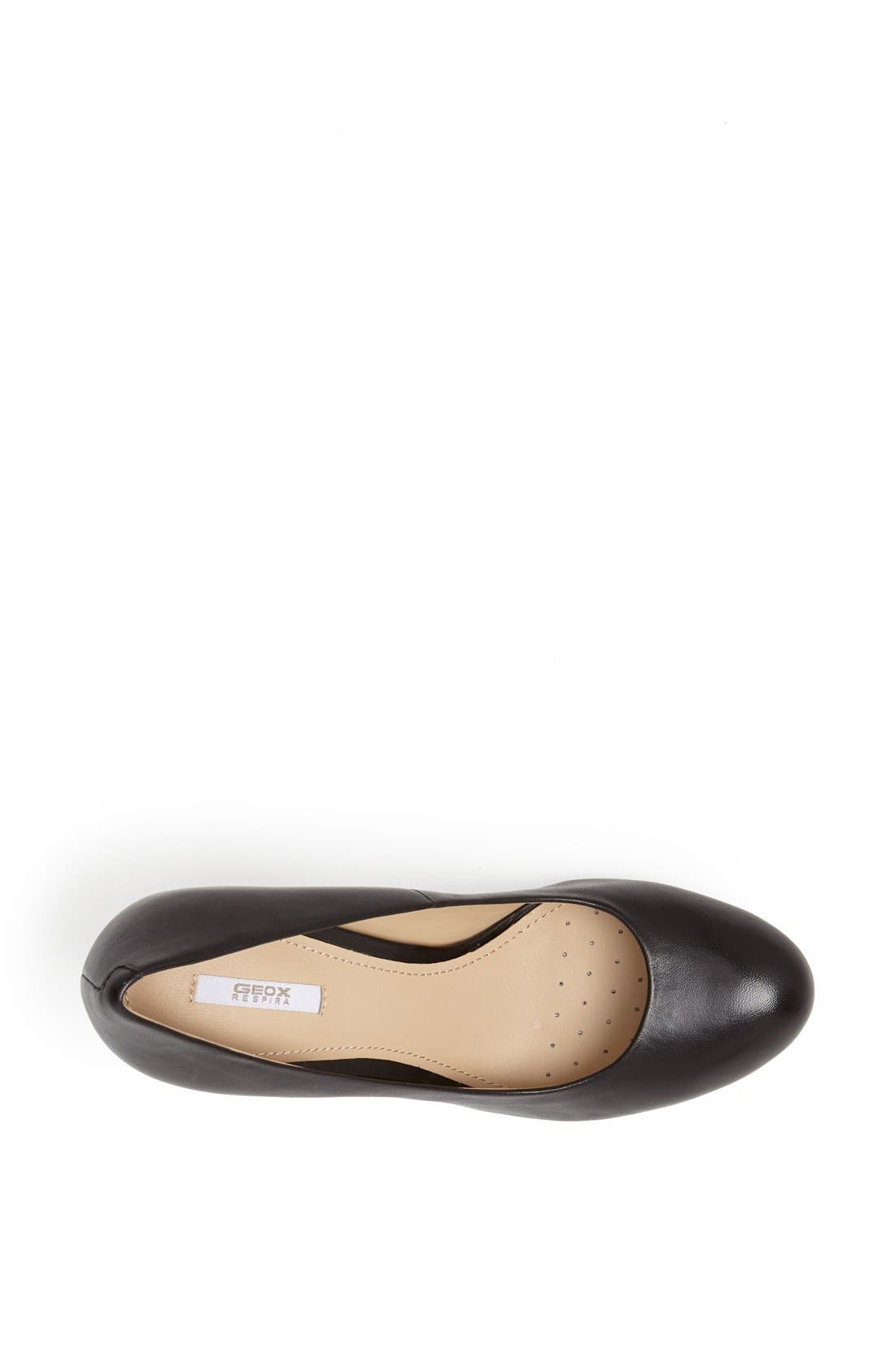 'Marie' Pump, Alternate, color, BLACK LEATHER