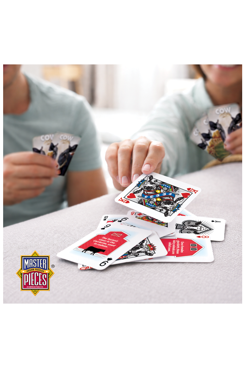 Cow Playing Cards, Alternate, color, Multicolor