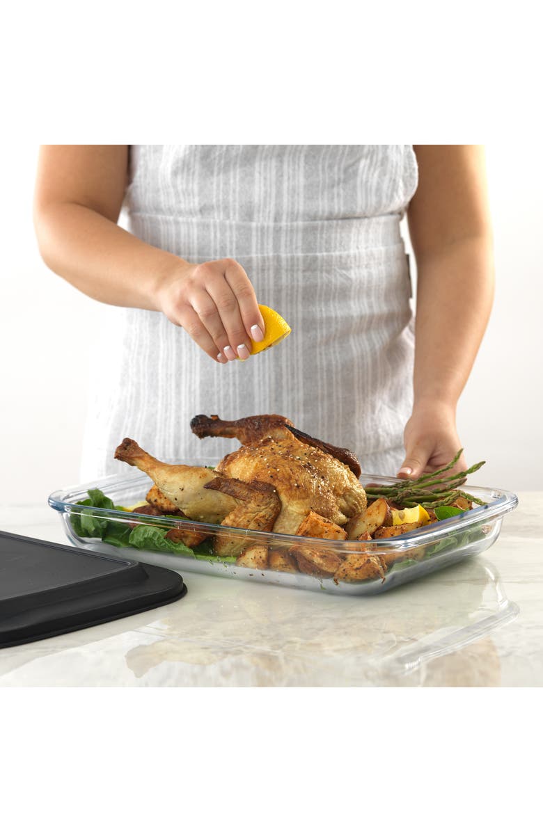 JoyJolt Set of 4 Nesting Glass Baking Dishes with Airtight Lids, Alternate, color, 