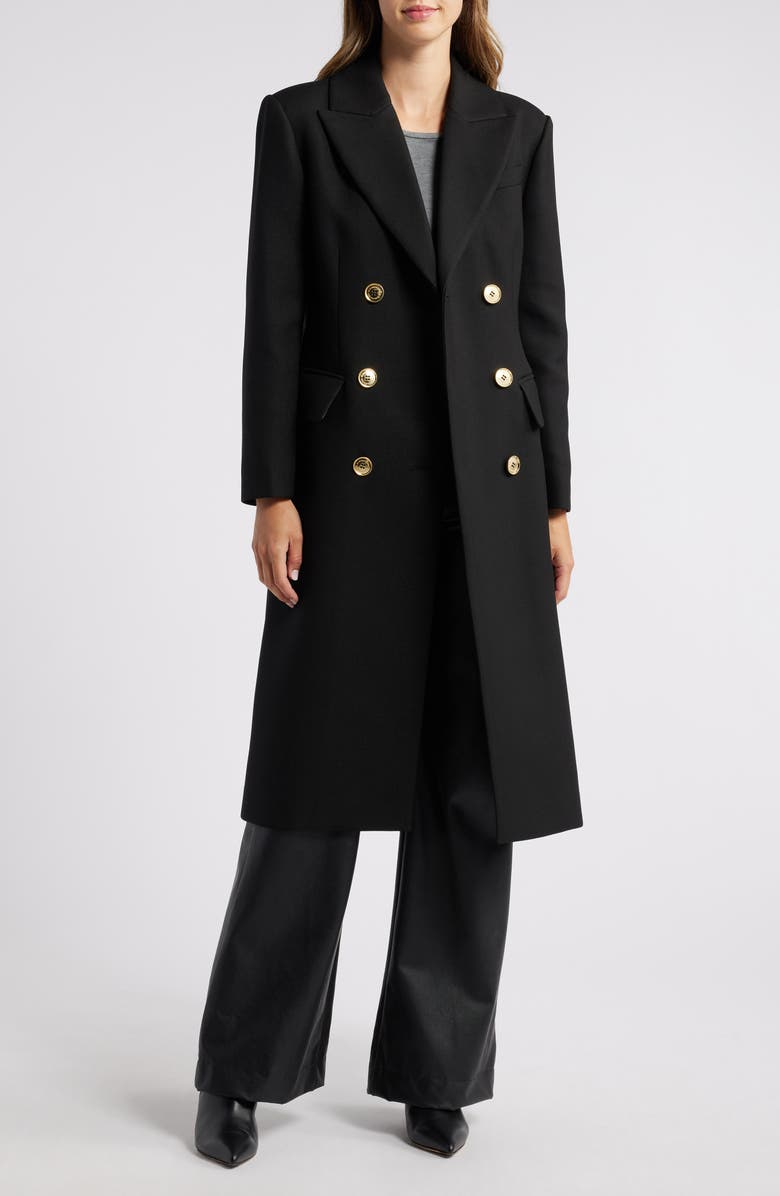 BCBGMAXAZRIA Double Breasted Coat, Alternate, color,
