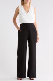 Eliza J Drape Neck Jumpsuit