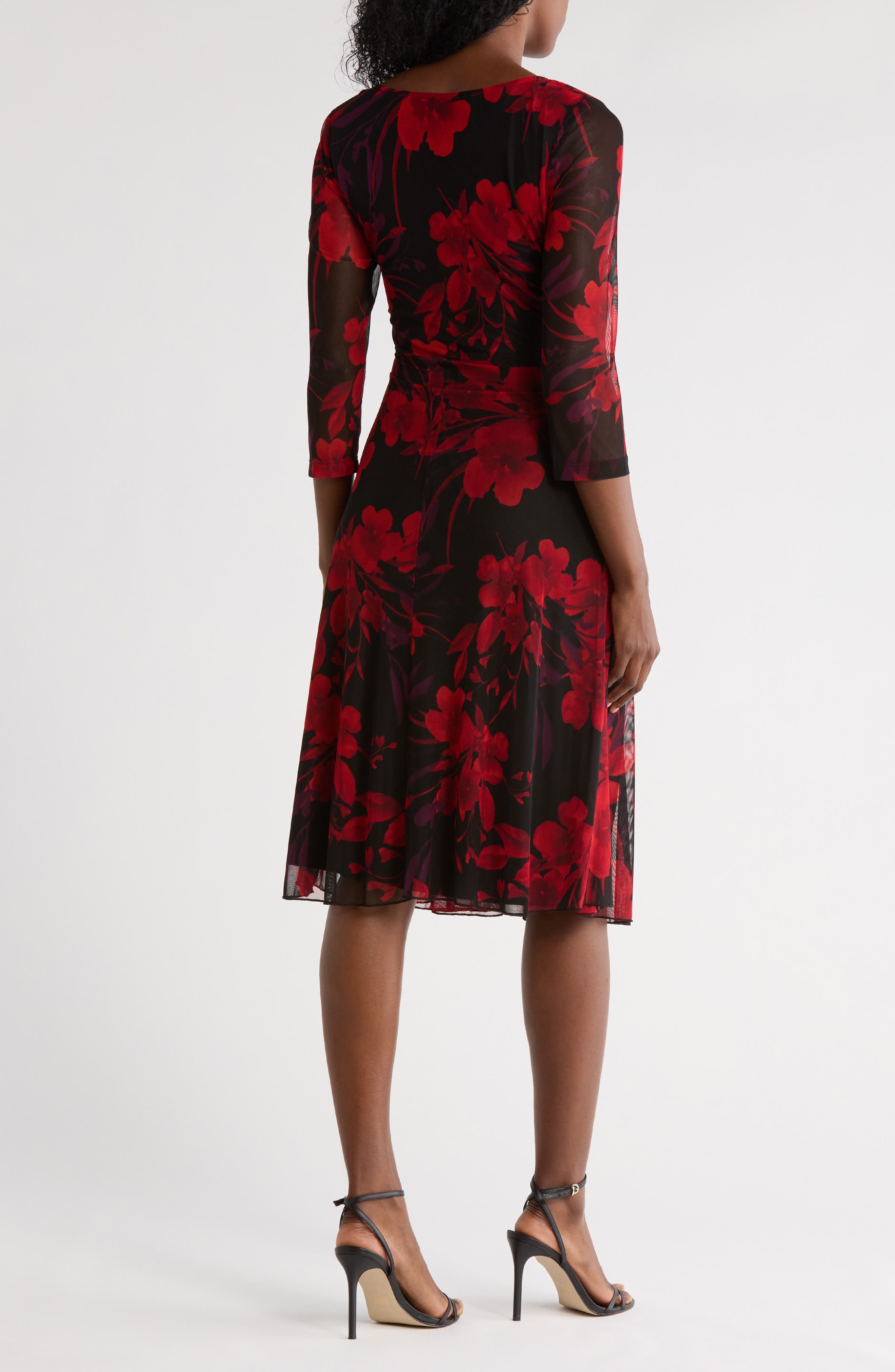 Connected Apparel Waist Tie Mesh Dress (Women) | Nordstromrack