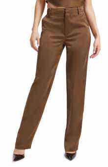 Good American Stretch Satin Trousers