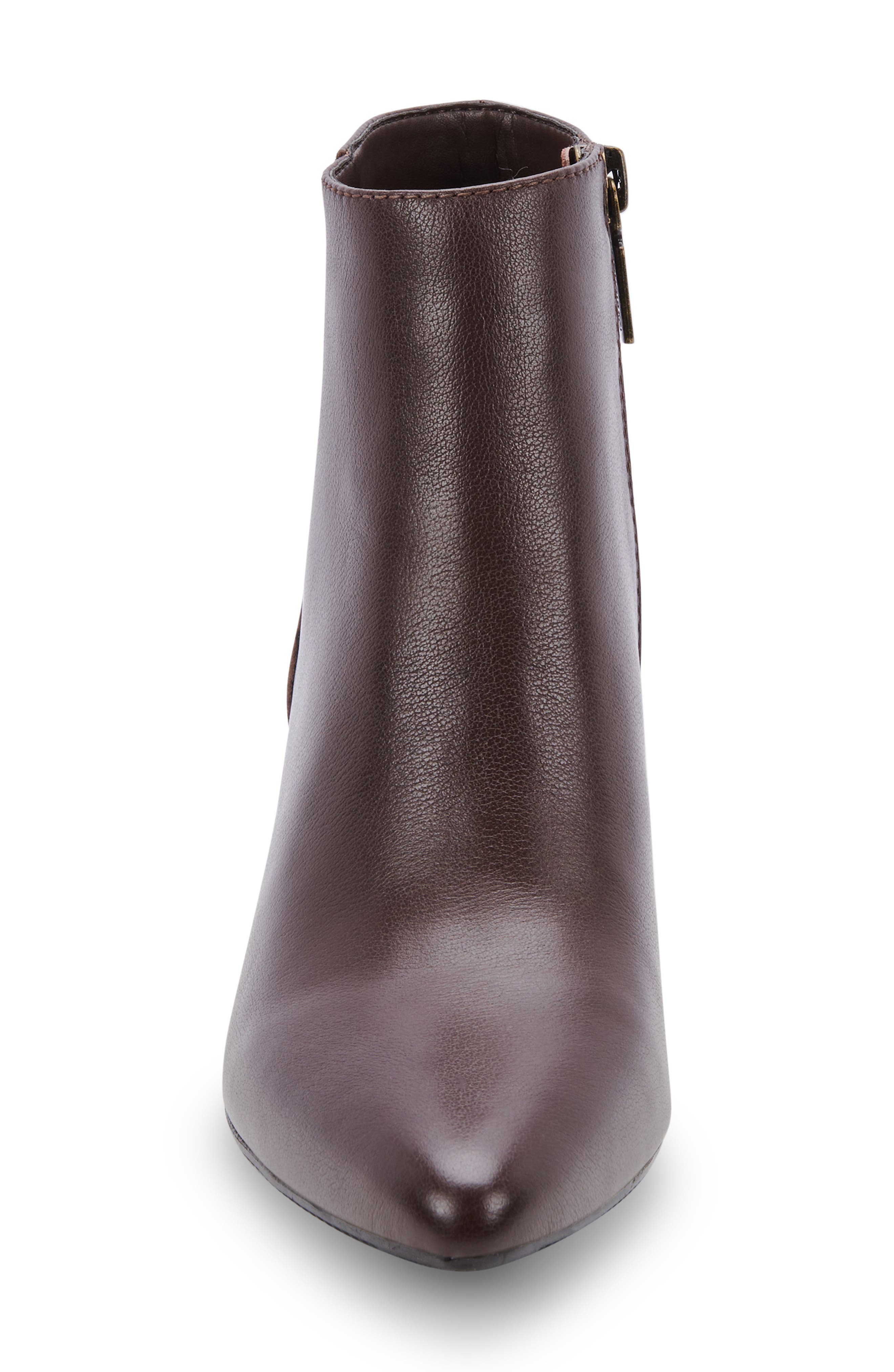 Tasel Waterproof Block Heel Bootie, Alternate, color, CHOCOLATE LEATHER