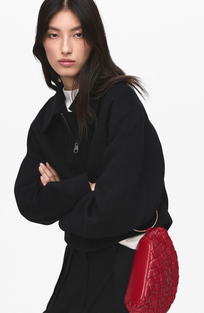 Wool Blend Crop Jacket