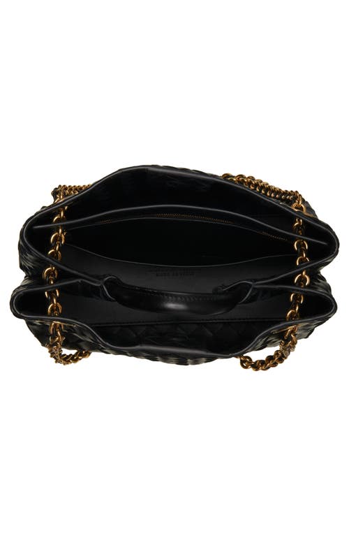 Bottega Veneta Small Andiamo Chain Leather Shoulder Bag In Black