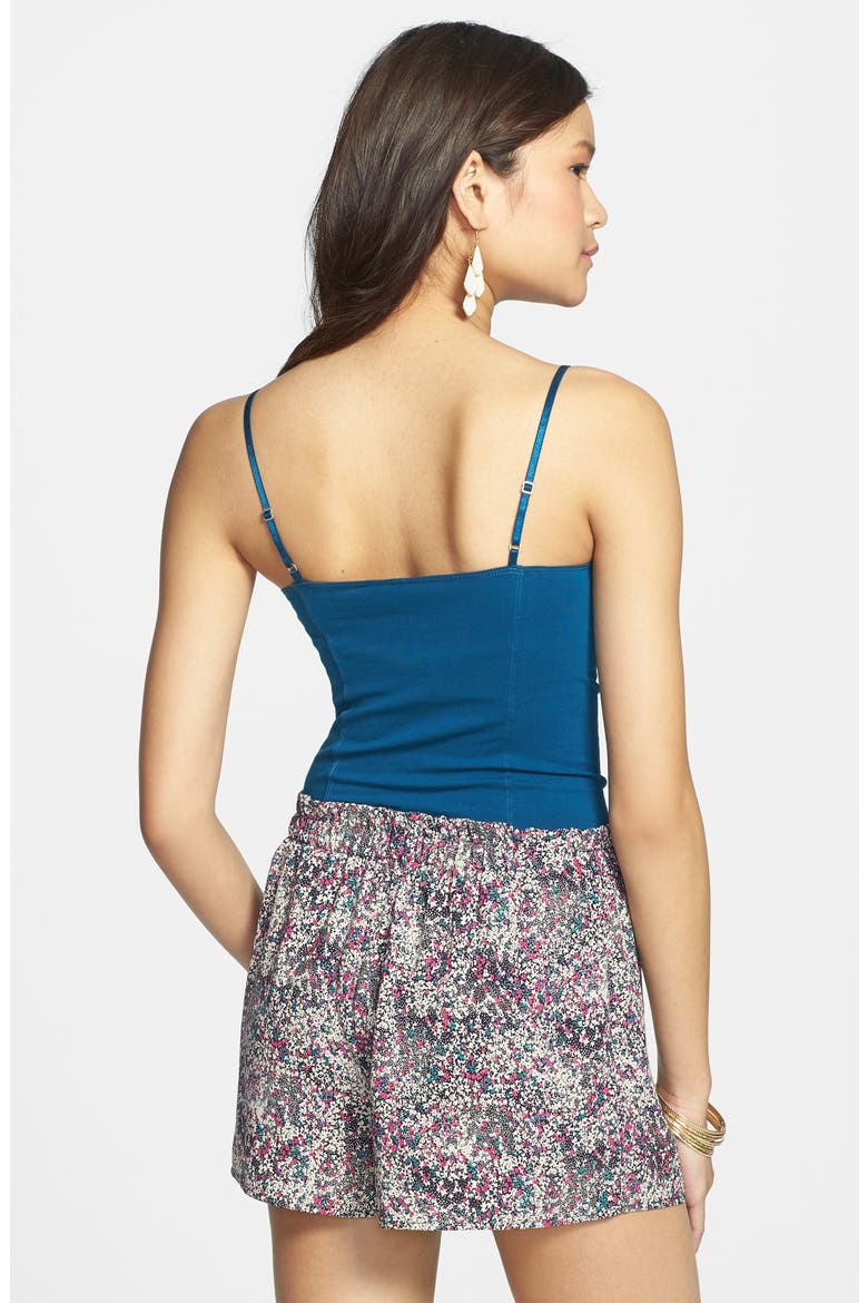 Print High Waist Woven Shorts, Alternate, color, NAVY