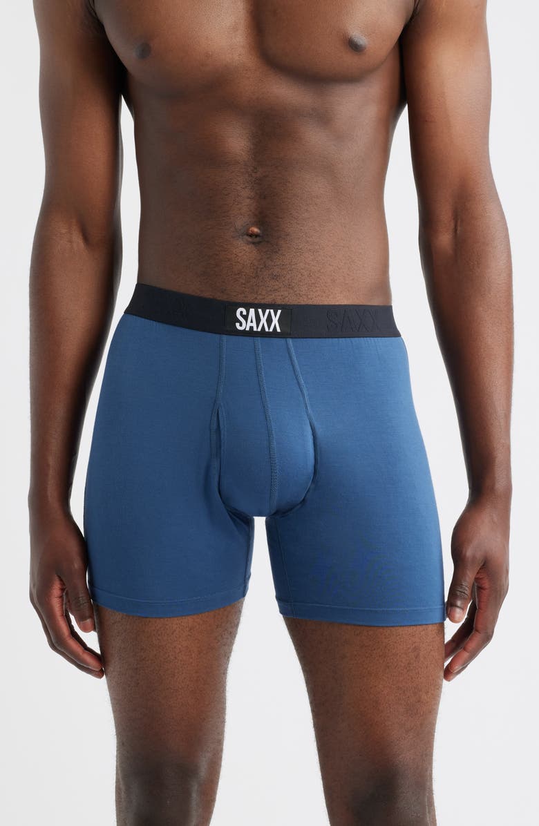 SAXX Assorted 2-Pack Ultra Super Soft Boxer Briefs, Alternate, color, Batik Stripe/ Dark Denim