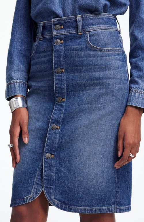 Madewell Denim Button Front Skirt In Concho Wash