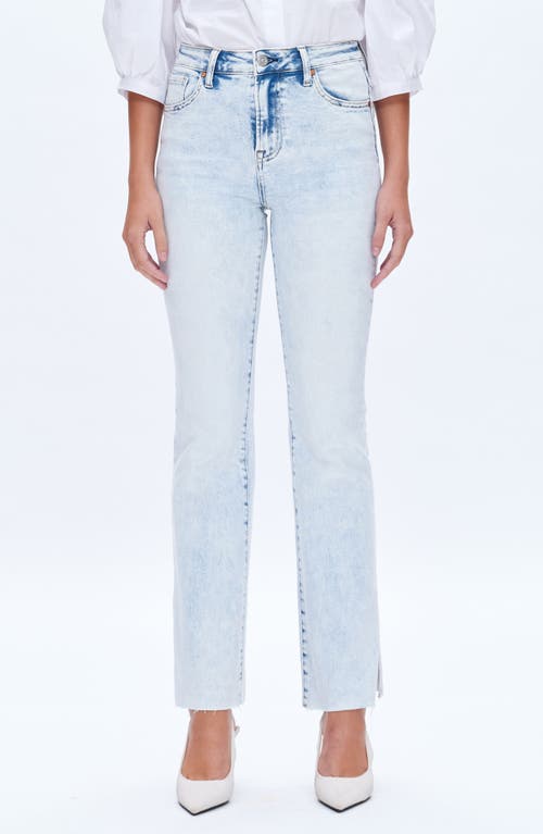 Bayeas High Waist Raw Hem Side Slit Bootcut Jeans