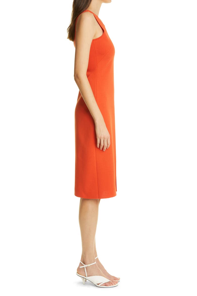 Front Slit Milano Knit dress, Alternate, color, BURNT ORANGE BURO