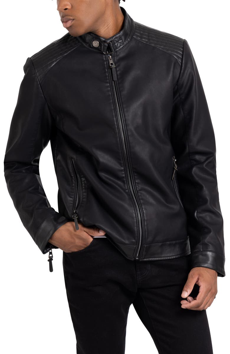 XRAY Faux Leather Racing Jacket, Alternate, color, 