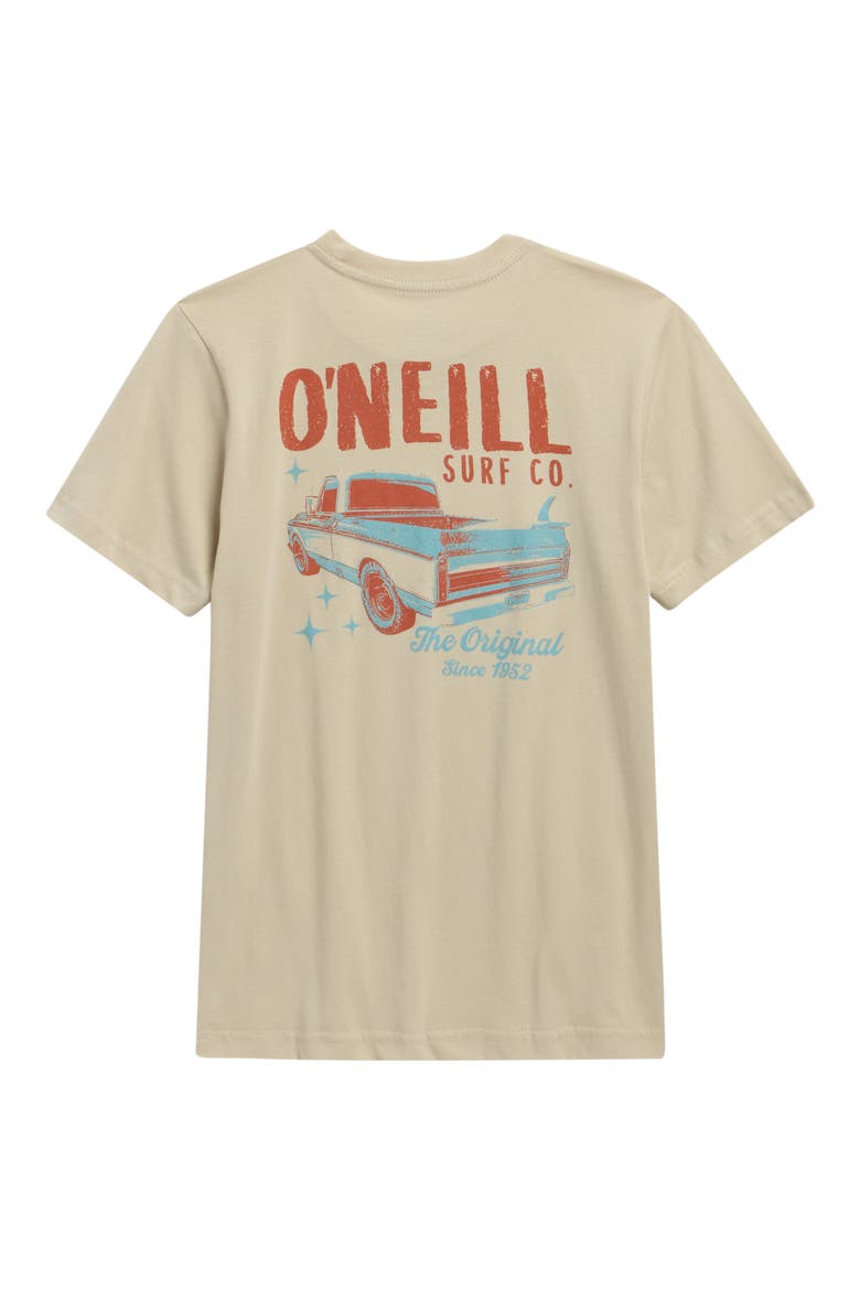 Kids' Open Road Cotton Graphic T-Shirt, Alternate, color, LIGHT KHAKI