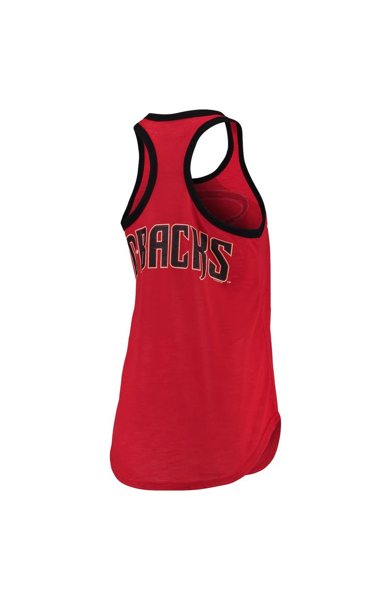 G-III 4HER BY CARL BANKS Women's G-III 4Her by Carl Banks Red Arizona Diamondbacks Team Logo Tater Racerback Tank Top, Alternate, color,