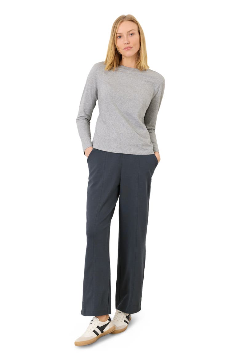 Organic Cotton Women's Softspun Essential Crewneck Long Sleeve Tee, Alternate, color, Heather Grey
