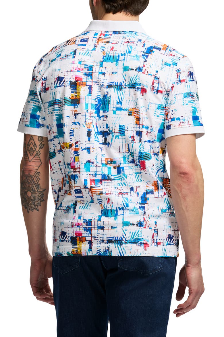 Hawkhurst Cotton Knit Polo, Alternate, color, MULTI WHITE