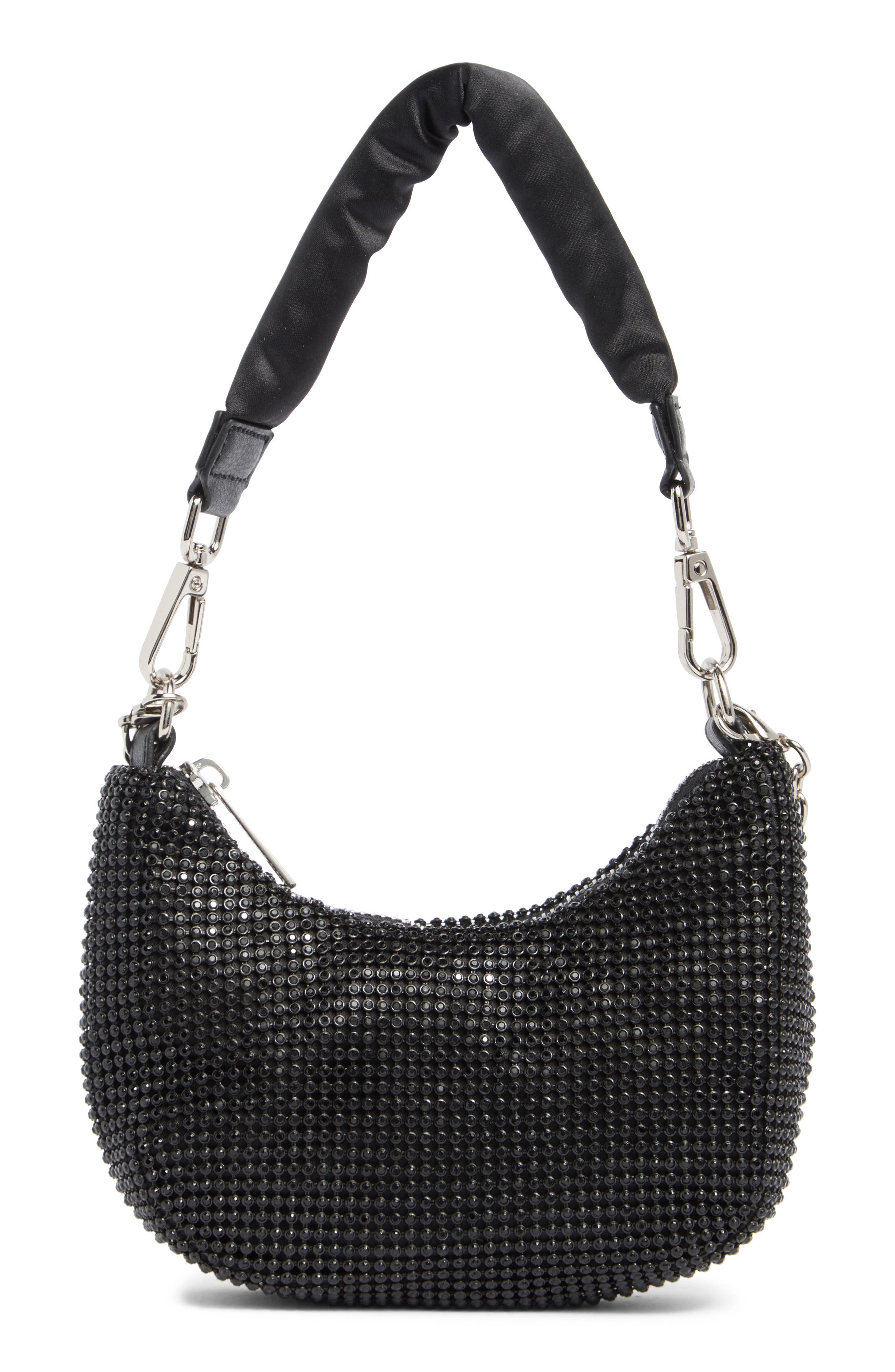 Madden Girl Rhinestone Mesh Mini Crossbody Bag, Main, color, 