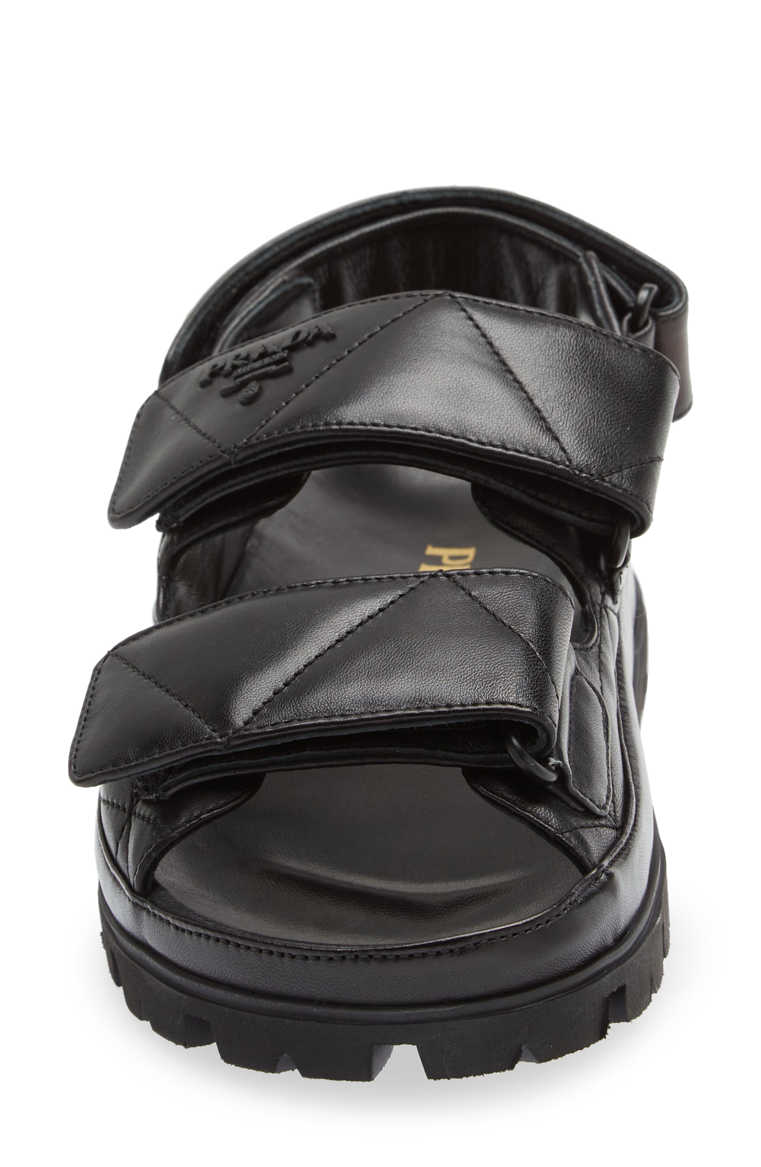 Prada Double Strap Sandal, Alternate, color, 
